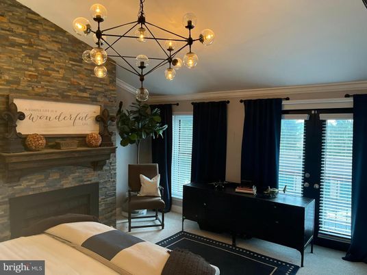 Fireplace, Interior, Pendant Lights