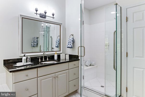 Bathroom, Dual Sink Vanities, Glass Shower, Interior