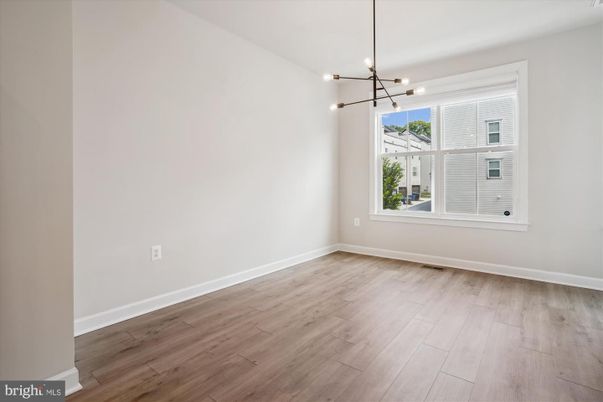 Empty room, Interior, Pendant Lights, Wood Texture Flooring