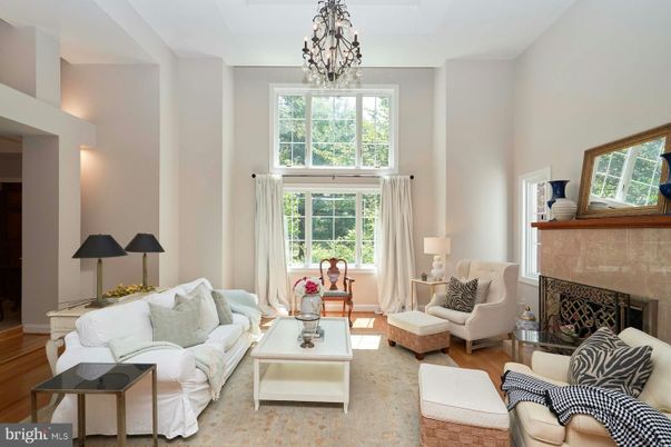 Fireplace, Interior, Living room, Pendant Lights, Wood Texture Flooring