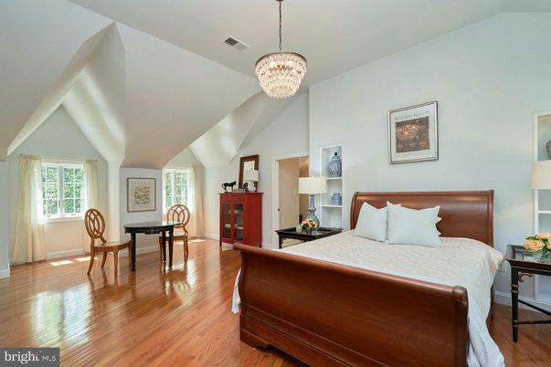 Bedroom, Chandelier, Interior, Wood Texture Flooring