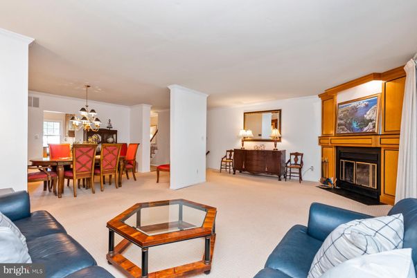 Chandelier, Dining room, Fireplace, Interior, Living room