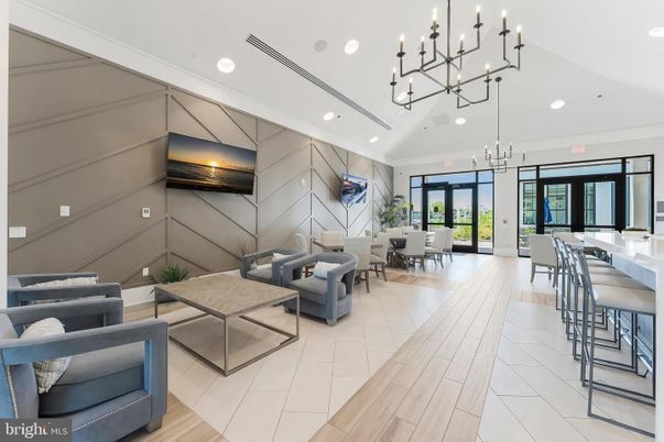 Dining room, Fireplace, Interior, Living room, Pendant Lights, Recessed Lighting, Wood Texture Flooring
