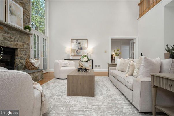 Fireplace, Interior, Living room, Stone Walls, Wood Texture Flooring