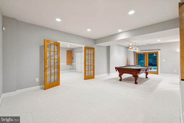 Billiard Table, Game Room, Interior, Pendant Lights, Recessed Lighting