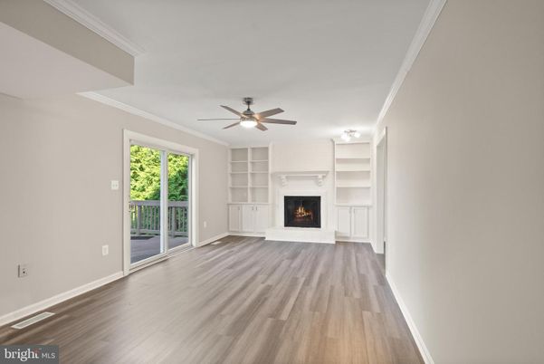 Empty room, Fireplace, Interior, Wood Texture Flooring
