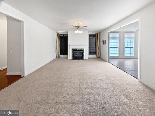 Empty room, Fireplace, Interior, Wood Texture Flooring