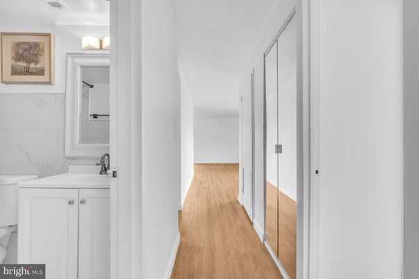 Bathroom, Interior, Marble Walls, Wood Texture Flooring