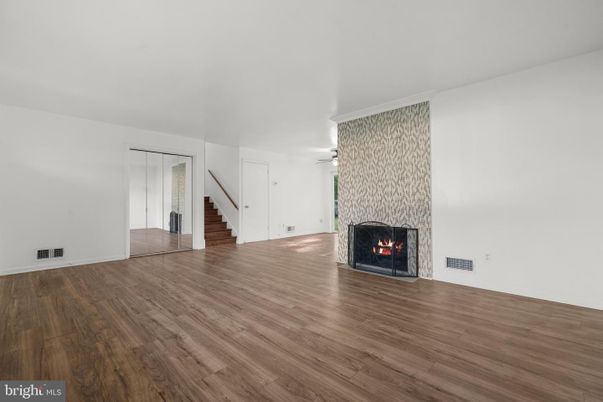 Empty room, Fireplace, Interior, Wood Texture Flooring