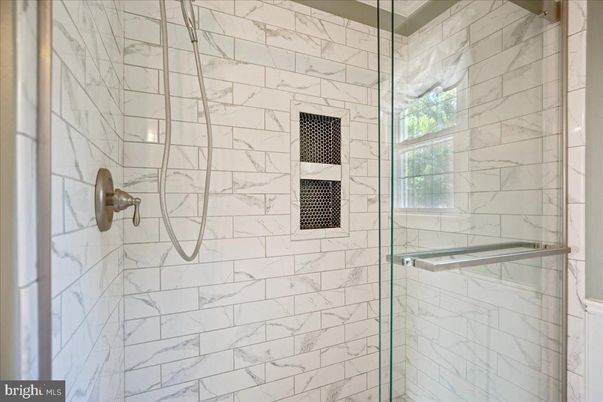 Bathroom, Glass Shower, Interior, Marble Walls