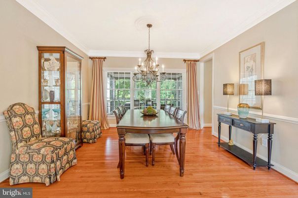 Chandelier, Dining room, Interior, Wood Texture Flooring