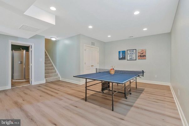 Game Room, Interior, Recessed Lighting, Wood Texture Flooring