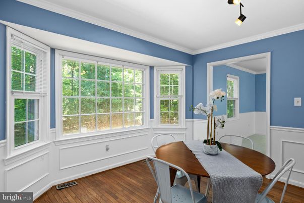 Dining room, Interior, Wood Texture Flooring