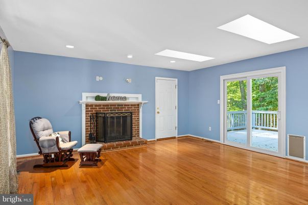 Empty room, Fireplace, Interior, Recessed Lighting, Wood Texture Flooring
