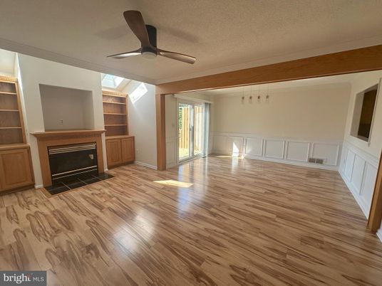 Empty room, Fireplace, Interior, Wood Texture Flooring