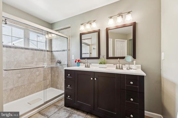 Bathroom, Dual Sink Vanities, Glass Shower, Interior
