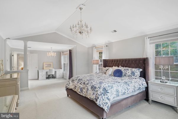 Bedroom, Chandelier, Interior