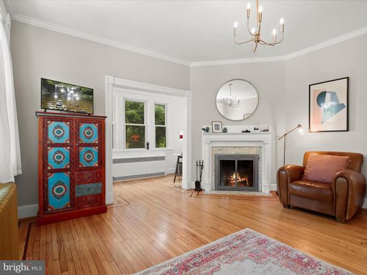 Chandelier, Fireplace, Interior, Wood Texture Flooring
