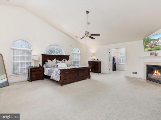 Bedroom, Fireplace, Interior