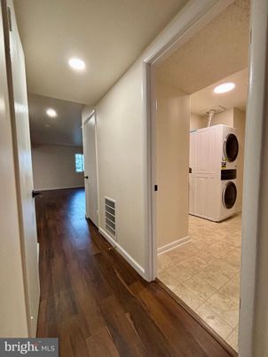 Interior, Recessed Lighting, Utility Closets, Washer, Wood Texture Flooring