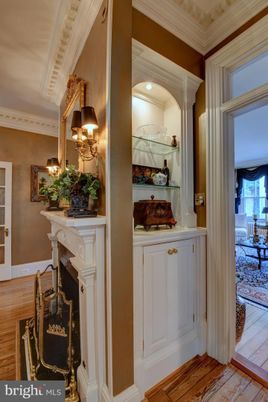 Fireplace, Interior, Recessed Lighting, Wood Texture Flooring