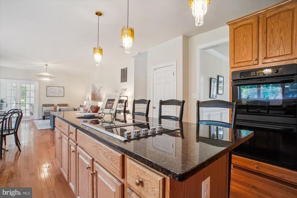 Chandelier, Dining room, Interior, Kitchen, Living room, Pendant Lights, Wood Texture Flooring