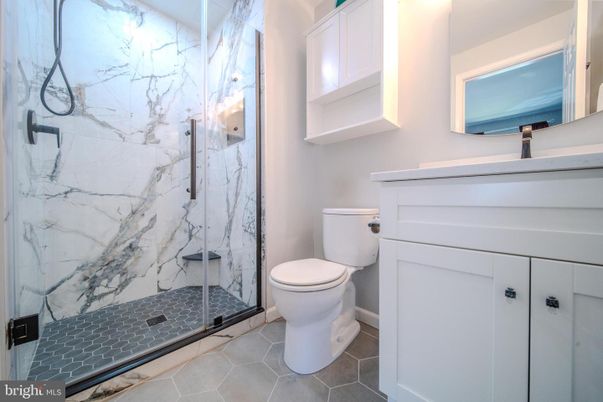 Bathroom, Glass Shower, Interior, Marble Walls