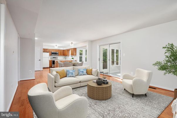 Dining room, Interior, Kitchen, Living room, Recessed Lighting, Stainless Steel Appliances, Wood Texture Flooring