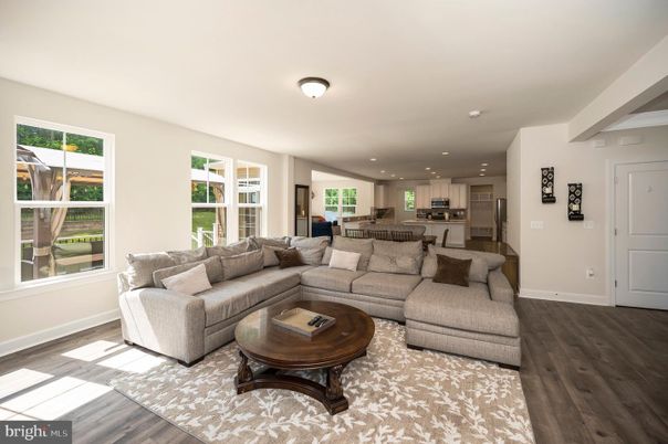 Interior, Kitchen, Living room, Recessed Lighting, Stainless Steel Appliances, Wood Texture Flooring