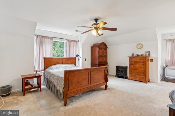 Bedroom, Fireplace, Interior