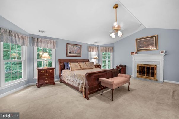 Bedroom, Fireplace, Interior