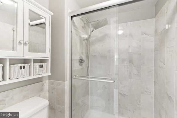 Bathroom, Glass Shower, Interior, Marble Walls