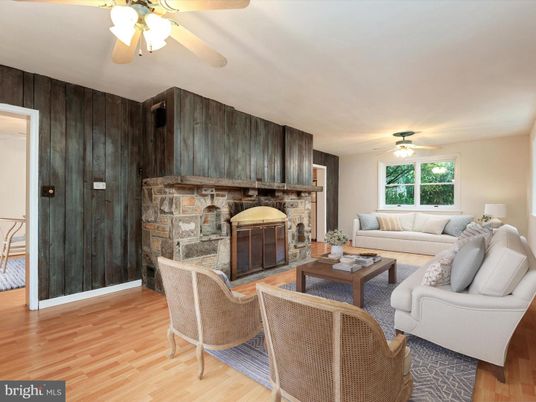Fireplace, Interior, Living room, Stone Walls, Wood Texture Flooring