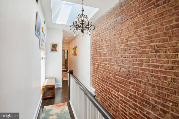 Chandelier, Interior, Recessed Lighting, Stone Walls, Wood Texture Flooring