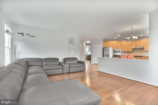 Interior, Kitchen, Living room, Recessed Lighting, Stainless Steel Appliances, Wood Texture Flooring