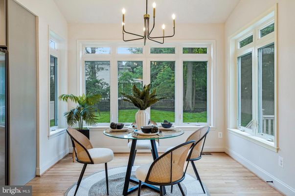 Chandelier, Dining room, Interior, Sun Room, Wood Texture Flooring
