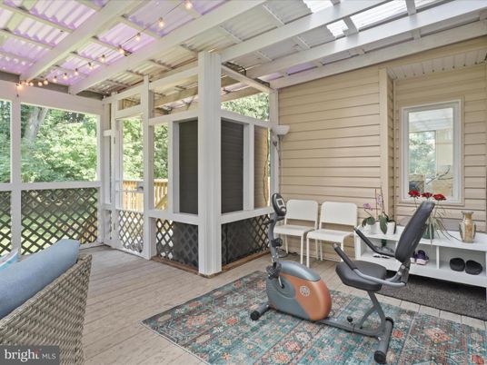 Fitness Equipment, Interior, Sun Room, Wood Texture Flooring