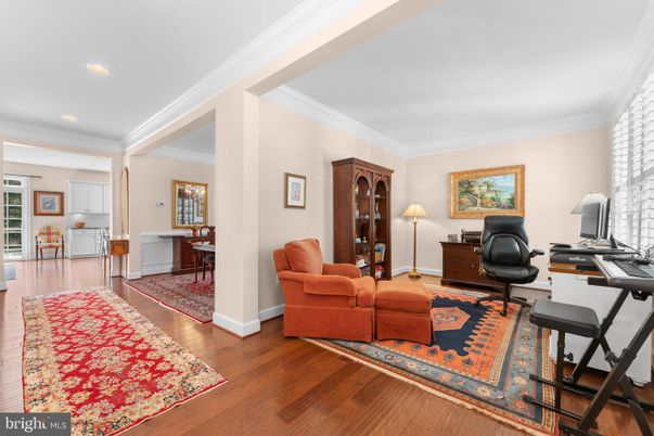 Fitness Equipment, Home Office, Interior, Recessed Lighting, Wood Texture Flooring