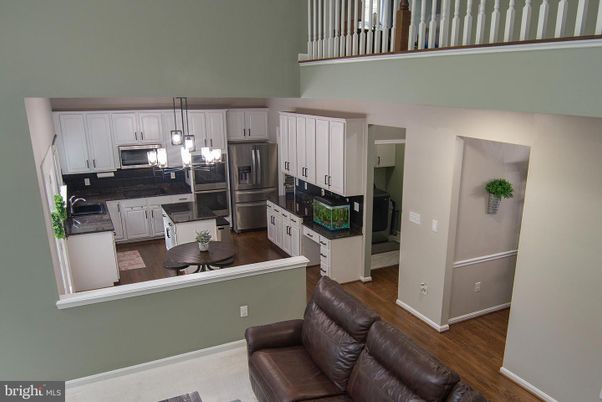Interior, Kitchen, Pendant Lights, Stainless Steel Appliances, Wood Texture Flooring
