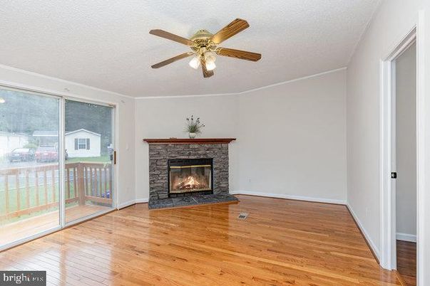 Empty room, Fireplace, Interior, Wood Texture Flooring