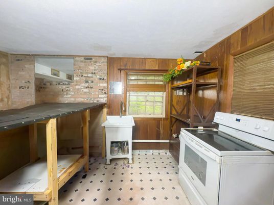 Fireplace, Interior, Kitchen, Wooden Walls