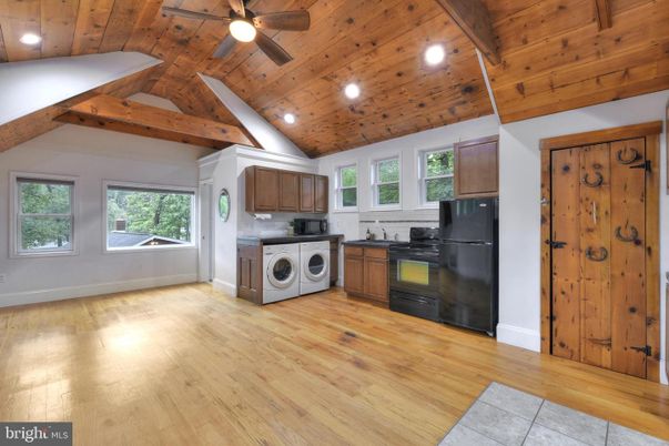 Interior, Kitchen, Recessed Lighting, Wooden Beams, Wooden Ceilings, Wood Texture Flooring