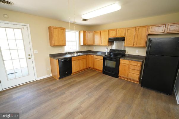 Interior, Kitchen, Pendant Lights, Wood Texture Flooring