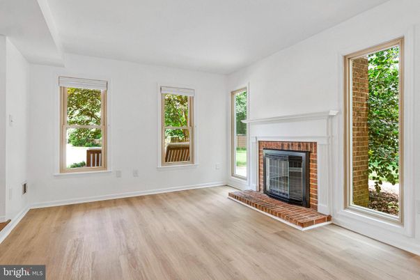 Empty room, Fireplace, Interior, Wood Texture Flooring