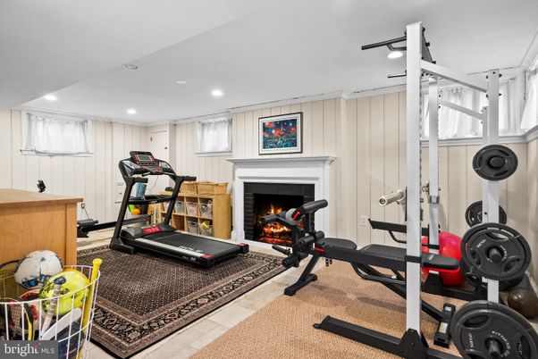 Fireplace, Fitness Equipment, Interior, Recessed Lighting