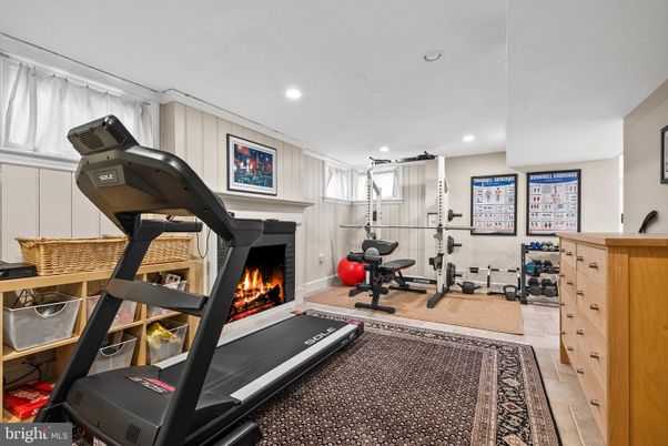Fireplace, Fitness Equipment, Interior, Recessed Lighting