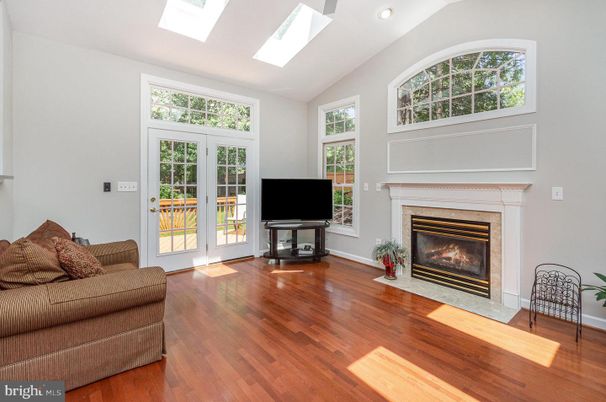 Fireplace, Interior, Recessed Lighting, Wood Texture Flooring