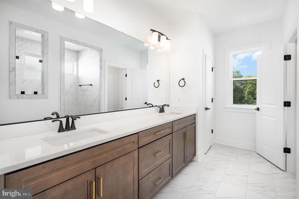 Bathroom, Dual Sink Vanities, Interior, Marble, Marble Walls
