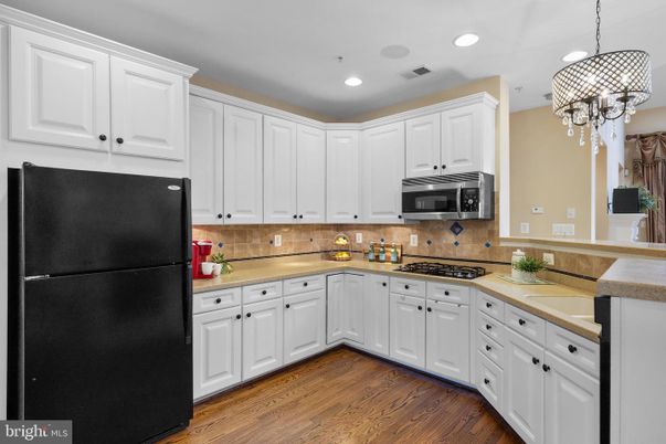 Chandelier, Interior, Kitchen, Pendant Lights, Recessed Lighting, Wood Texture Flooring