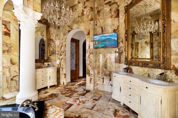 Bathroom, Chandelier, Interior